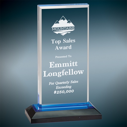 [IMP203BU] 5" x 8" Blue Beveled Impress Acrylic