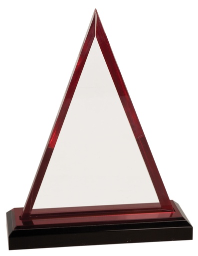 [IMP801R] 7 3/4" Red Triangle Impress Acrylic