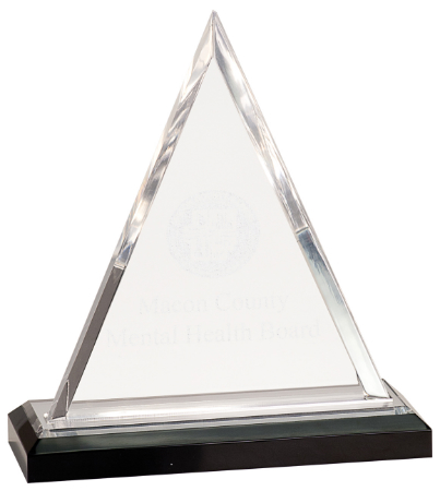 [IMP801S] 7 3/4" Silver Triangle Impress Acrylic