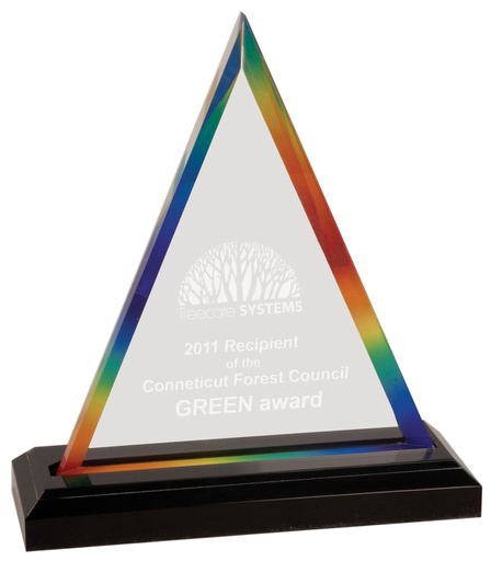 [IMP801RBW] 7 3/4" Rainbow Triangle Impress Acrylic