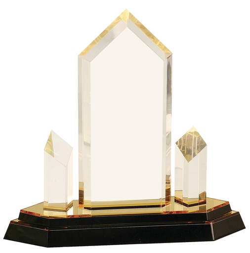 [IMP132G] 10" Gold Jewel Tower Impress Acrylic