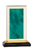 [IMP651GN] 6 1/2" Green & Gold Royal Impress Acrylic