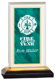 [IMP751GN] 7 1/2" Green & Gold Royal Impress Acrylic