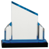 [IMP140BU] 7" x 7" Blue Beveled Post Impress Acrylic