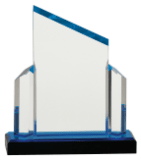 [IMP141BU] 7" x 8" Blue Beveled Post Impress Acrylic