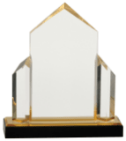 [IMP136G] 7" x 8" Gold Jewel Post Impress Acrylic