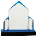[IMP135BU] 7" x 7" Blue Jewel Post Impress Acrylic