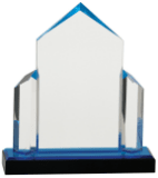 [IMP136BU] 7" x 8" Blue Jewel Post Impress Acrylic