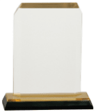 [IMP145G] 3 1/2" x 5 1/2" Gold Clipped Corner Impress Acrylic