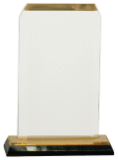 [IMP146G] 3 1/2" x 6 1/2" Gold Clipped Corner Impress Acrylic