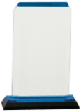 [IMP146BU] 3 1/2" x 6 1/2" Blue Clipped Corner Impress Acrylic