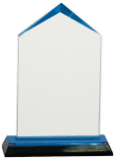 [IMP151BU] 3 1/2" x 6 1/2" Blue Jewel Impress Acrylic