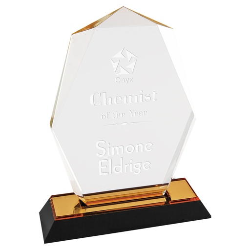 [IMP165G] 7" Gold Octagon Point Impress Acrylic