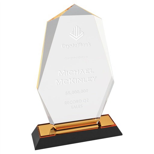 [IMP166G] 8" Gold Octagon Point Impress Acrylic