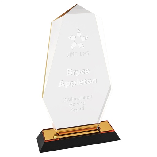 [IMP167G] 9" Gold Octagon Point Impress Acrylic