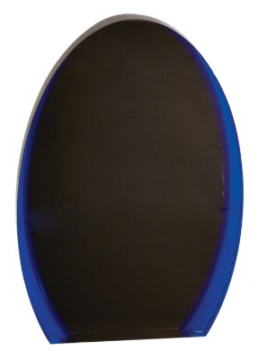 [LOV7BKB] 7" Black/Blue Luminary Oval Acrylic