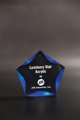 [LST5BKB] 5" Black/Blue Luminary Star Acrylic