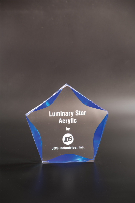 [LST7BU] 7" Clear/Blue Luminary Star Acrylic