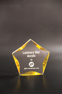 [LST7GD] 7" Clear/Gold Luminary Star Acrylic