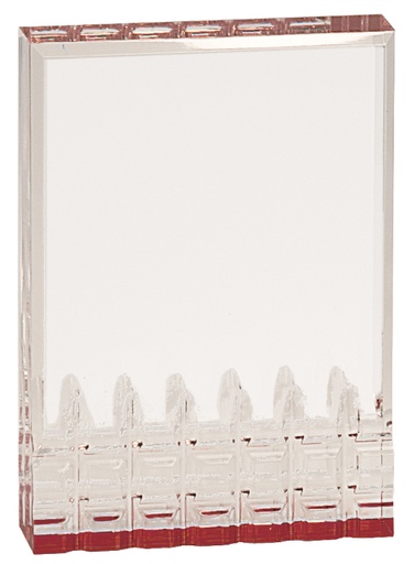 [MR31RD] 3 1/2" x 5" Red Mirage Acrylic