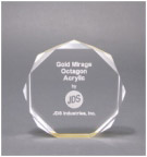 [OCT7GD] 7" Gold Octagon Acrylic Award