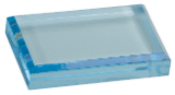 [APW24BU] 4" x 2 1/2" Blue Acrylic Paperweight