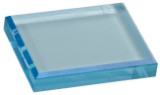 [APW34BU] 4 1/2" x 3 1/2" Blue Acrylic Paperweight