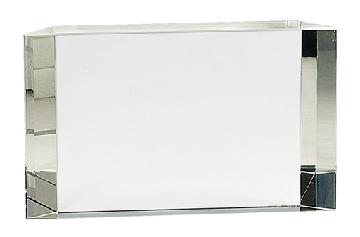 [CRY78] 7" x 4 1/4" Clear Crystal Facet Block