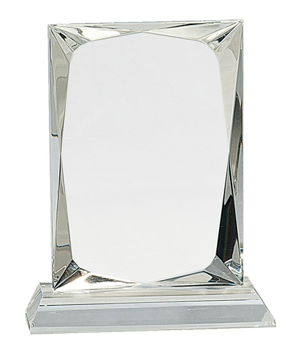 [CRY110] 6 1/4" Crystal Rectangle on Clear Base
