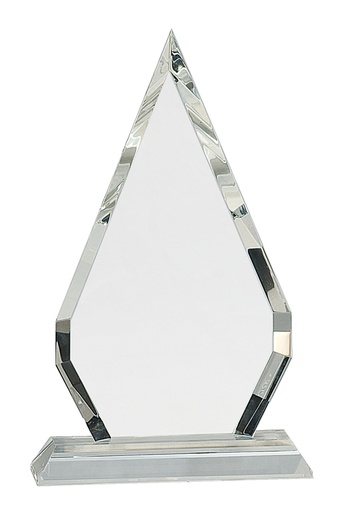 [CRY103] 10" Crystal Diamond on Clear Pedestal Base