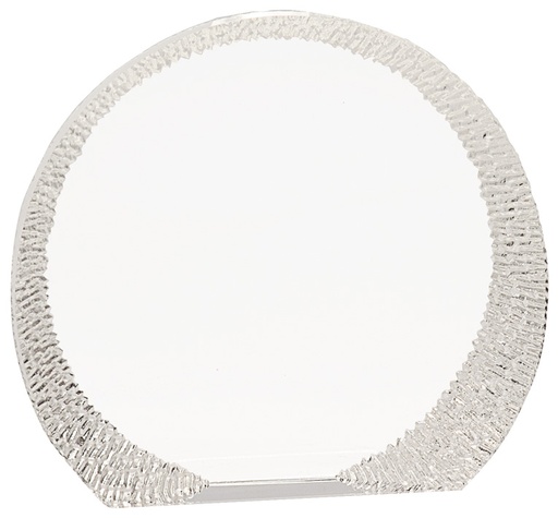 [CRY144] 6 1/4" Rounded Crystal with Decorative Edge