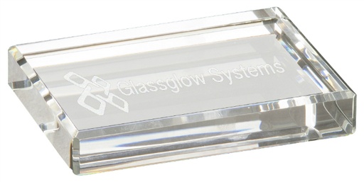 [CRY3616] 4" x 3" Crystal Rectangle Paperweight