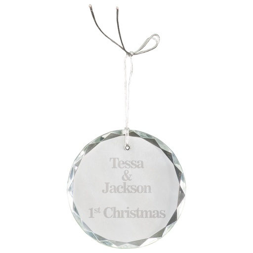 [CRY3618] 3" Crystal Round Faceted Ornament