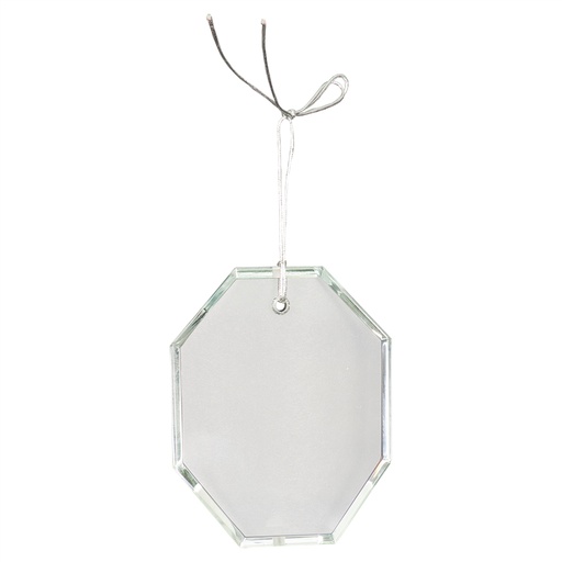 [CRY3619] 3 1/2" Crystal Octagon Ornament