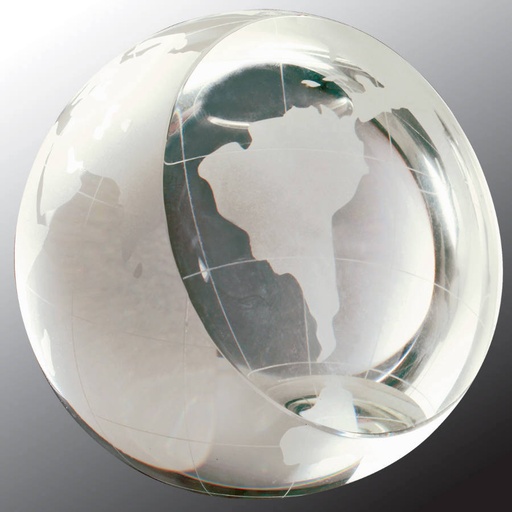 [CRY066] 4" Crystal Globe Paperweight