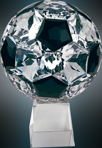 [CRY117] 5 3/4" Crystal Soccer Ball on Clear Base