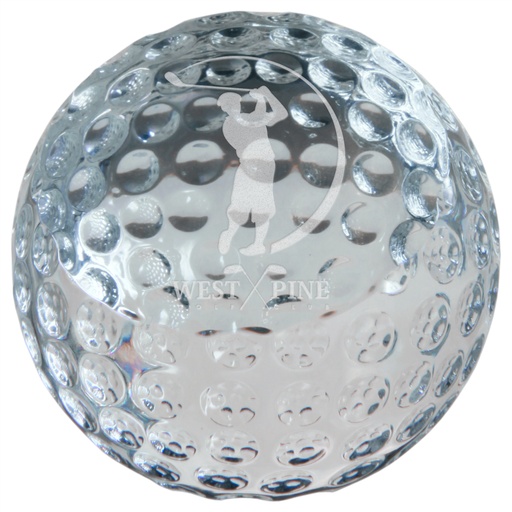 [CRY7107S] 2 3/8" Crystal Golf Ball Paperweight