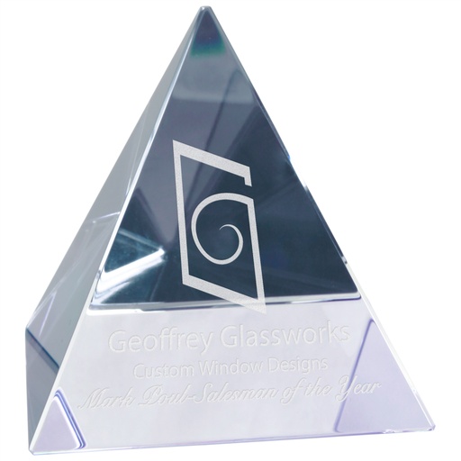 [CRY7109M] 3 1/8" x 3 1/8" x 3 1/8" Crystal Pyramid