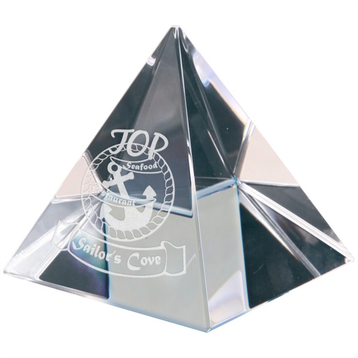 [CRY7109S] 2 3/8" x 2 3/8" x 2 3/8" Crystal Pyramid