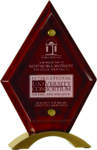 [FSG185] 8 1/2" Diamond Rosewood Piano Finish Floating Jade Glass Standup