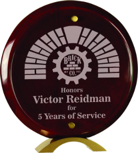 [FSG310] 10" Round Rosewood Piano Finish Floating Jade Glass Standup