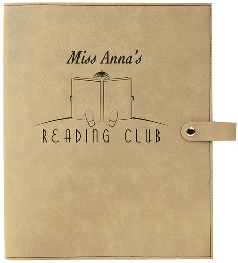 [GFT315] 8 3/4" x 11" Light Brown Leatherette Book/Bible Cover with Snap Closure