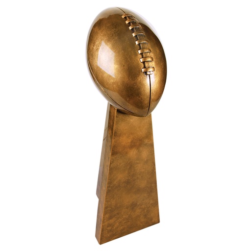 [FTB101] 10 1/4" Antique Gold Football Resin