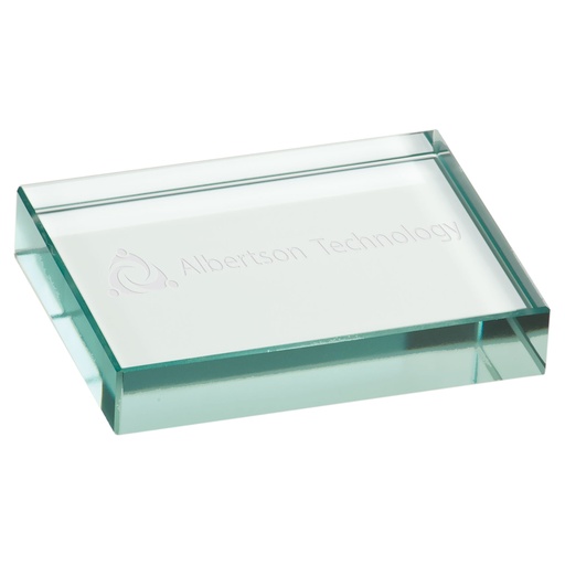 [CE3536] 4" x 3" Jade Glass Paperweight