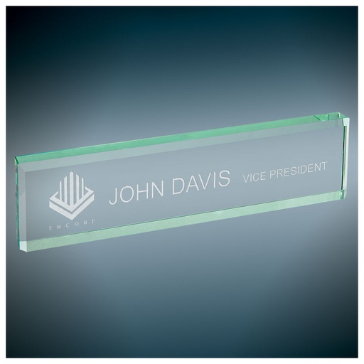 [GDW8J] 8" x 2" Jade Glass Desk Wedge