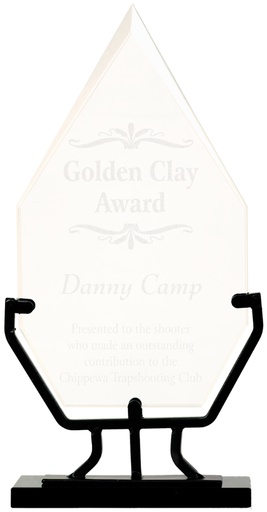 [VG22] 9 3/4" Diamond Vintage Glass with Iron Base