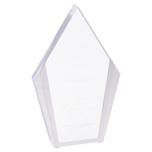 [CEA102S] 5 1/4" x 8 1/2" Diamond Acrylic with Silver Edges