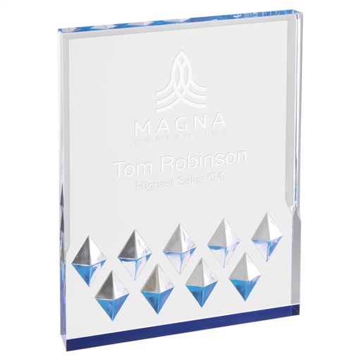 [MR51BU] 4" x 6" Blue Diamond Mirage Acrylic