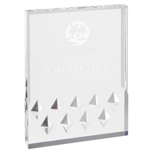 [MR51S] 4" x 6" Silver Diamond Mirage Acrylic