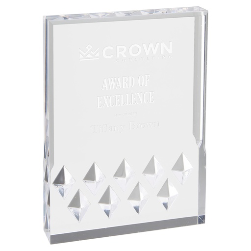 [MR52S] 5" x 7" Silver Diamond Mirage Acrylic